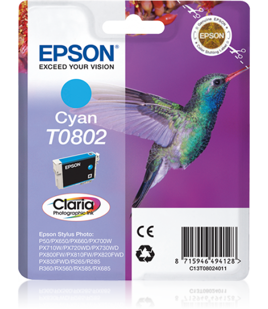 T0802 Cyan Ink Cartridge